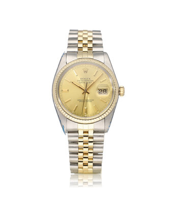 Rolex Datejust 36 NEW ROLEX SERVICE - 1982 + papers | steel gold champagne Jubilee
