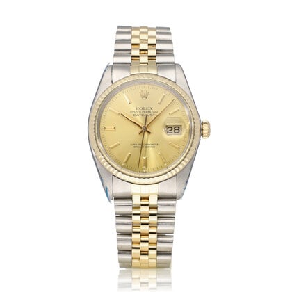 Datejust 36 NEW ROLEX SERVICE - 1982 + papers | steel gold champagne Jubilee