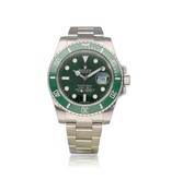 Rolex Submariner Date 40 NEW ROLEX SERVICE - 2013 + papers | steel green - Hulk ceramic