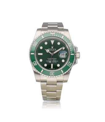 Rolex Submariner Date 40 NEW ROLEX SERVICE - 2013 + papers | steel green - Hulk ceramic