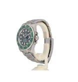 Rolex Submariner Date 40 NEW ROLEX SERVICE - 2013 + papers | steel green - Hulk ceramic