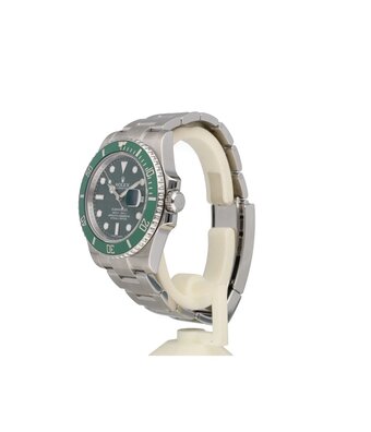Rolex Submariner Date 40 NEW ROLEX SERVICE - 2013 + papers | steel green - Hulk ceramic
