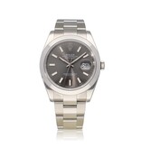 Rolex Datejust 41 NEW ROLEX SERVICE - 2019 B+P | steel grey - slate domed Oyster