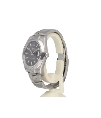 Rolex Datejust 41 NEW ROLEX SERVICE - 2019 B+P | steel grey - slate domed Oyster