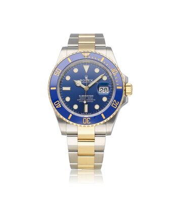 Rolex Submariner Date 41 NEW ROLEX SERVICE - 2020 B+P | steel - gold blue - bluesy sunburst Oyst