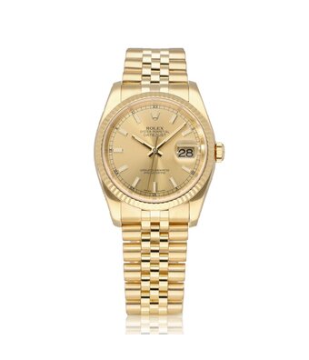 Rolex Datejust  NEW ROLEX SERVICE - 2010 B+P | yellow gold champagne Jubilee