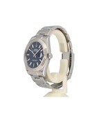 Rolex Datejust 41 NEW ROLEX SERVICE - 2020 B+P | steel - white gold fluted blue Oyster