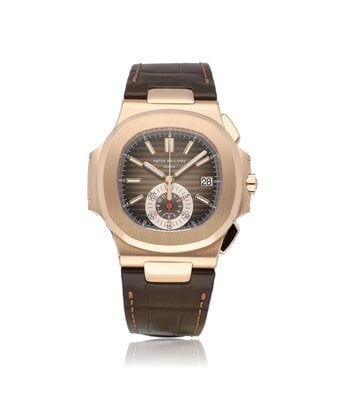 Patek Philippe Nautilus  40,5 NEW PATEK SERVICE | chronograph rose gold choco - brown