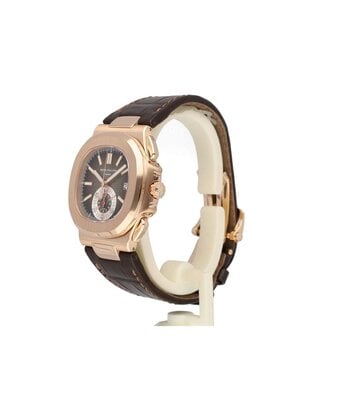 Patek Philippe Nautilus  40,5 NEW PATEK SERVICE | chronograph rose gold choco - brown