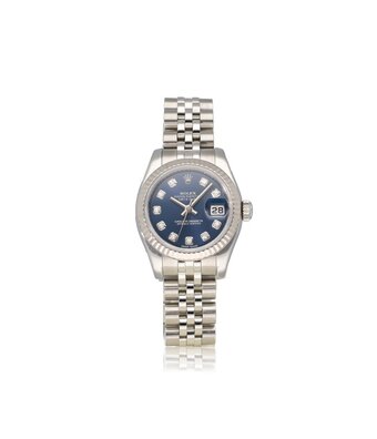 Rolex Lady-Datejust 26 steel - white gold blue diamond Jubilee 2017 + papers