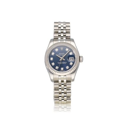 Lady-Datejust 26 steel - white gold blue diamond Jubilee 2017 + papers
