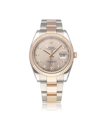 Rolex Datejust 41 NEW ROLEX SERVICE - 2017 + papers | steel - rose gold diamond Oyster