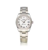 Rolex Datejust 31 steel - white gold white roman Oyster 2013 box + papers