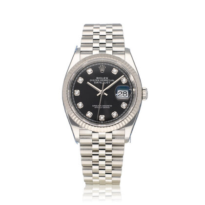 Datejust 36 - 2024 box + papers | steel black diamond Jubilee