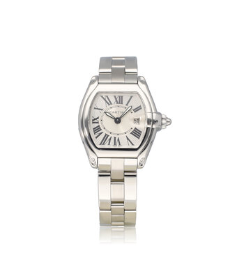 Cartier Roadster  31 - 2003 B+P | date steel silver roman