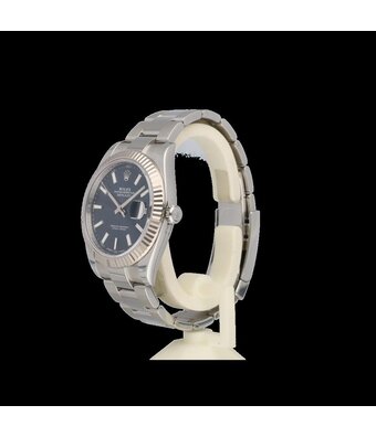 Rolex Datejust 41 steel - white gold blue Oyster