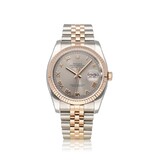 Rolex Datejust 36 steel - rose gold grey / slate roman 2009 + papers