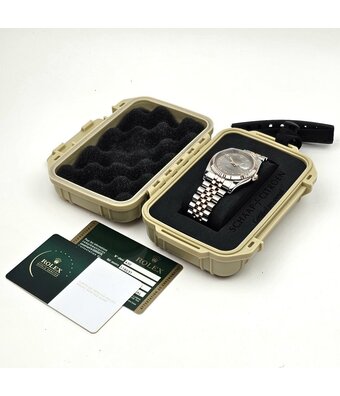 Rolex Datejust 36 steel - rose gold grey / slate roman 2009 + papers