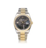 Rolex Datejust 36 2021 box + papers | steel - yellow gold slate roman Oyster Wimbledon