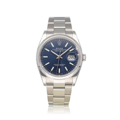 Datejust 36 steel blue Oyster 2021 box + papers
