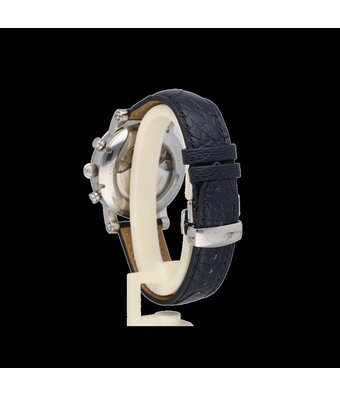 Christiaan van der Klaauw Ariadne Perpetual Calendar 40 steel silver alligator leather - date - moonphase 2008 box +