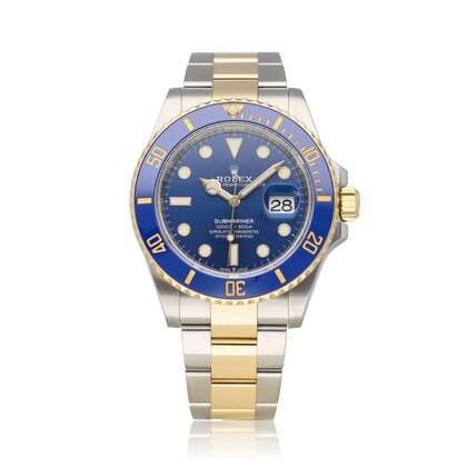 Submariner Date 41 NEW ROLEX SERVICE - 2020 B+P | steel - gold blue - bluesy sunburst Oyst