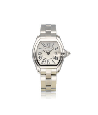 Cartier Roadster  31 - 2011 B+P | date steel silver roman  | ref. W62016V3 |