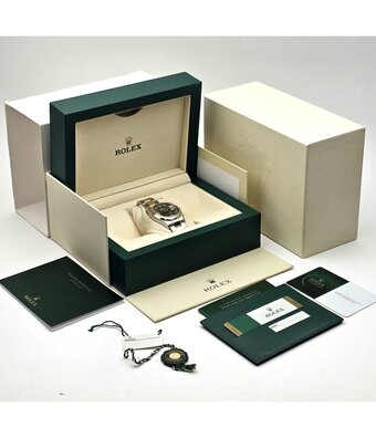 Rolex Datejust 36 2019 box + papers | steel - yellow gold green diamond roman Oyster B+P