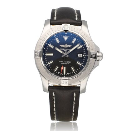 Avenger Automatic 43 - 2021 box + papers | steel black leather