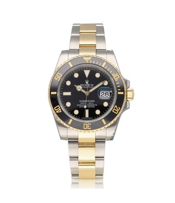 Rolex Submariner Date 40 steel - yellow gold black ceramic 2015 B+P