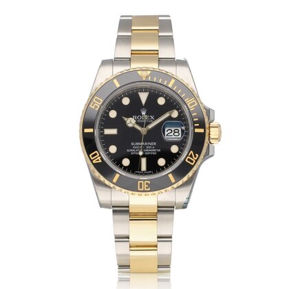 Submariner Date 40 steel - yellow gold black ceramic 2015 B+P