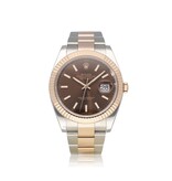 Rolex Datejust 41 2020 box + papers | steel - rose gold choco - brown Oyster