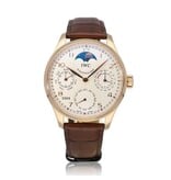 IWC Portugieser Perpetual Calendar  rose gold champagne 2017 box + papers