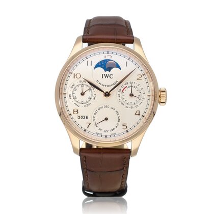 Portugieser Perpetual Calendar  rose gold champagne 2017 box + papers