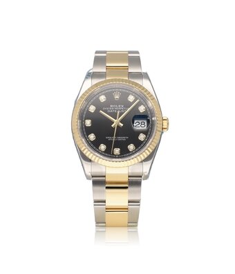 Rolex Datejust 36 steel - gold black diamond