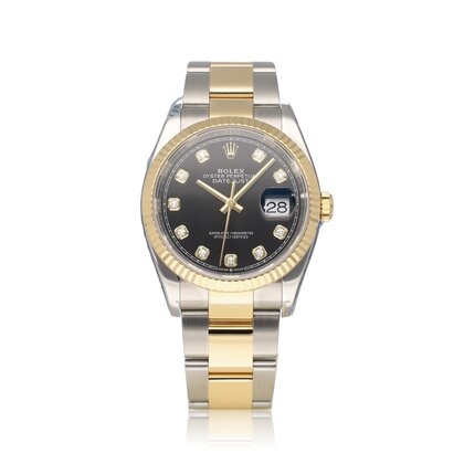 Datejust 36 steel - gold black diamond