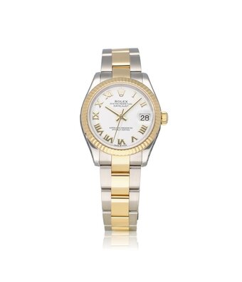 Rolex Datejust 31 steel - yellow gold white roman Oyster 2019 box + papers