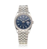 Rolex Datejust 36 - 2024 box + papers | steel - white gold fluted blue Jubilee