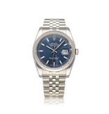 Rolex Datejust 36 NEW ROLEX SERVICE | steel - white gold blue fluted concealed Jubilee