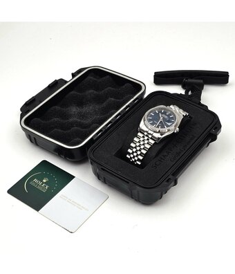 Rolex Datejust 36 NEW ROLEX SERVICE | steel - white gold blue fluted concealed Jubilee