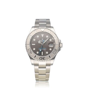 Rolex Yacht-master 37 steel - platinum slate / grey midsize 2020 box + papers