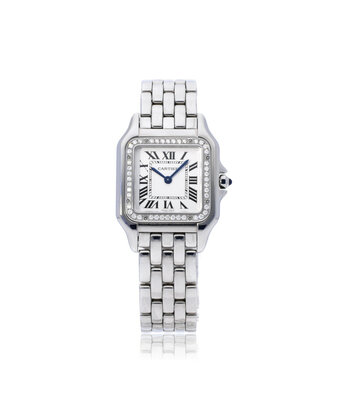 Cartier Panthère de Cartier  MM steel diamond silver roman 2025 box + papers