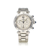Cartier Pasha de Cartier   NEW CARTIER SERVICE - 2007 B+P | steel silver automatic