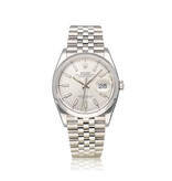 Rolex Datejust 36 NEW ROLEX SERVICE | steel silver domed Jubilee + box