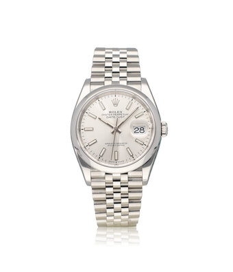 Rolex Datejust 36 NEW ROLEX SERVICE | steel silver domed Jubilee + box