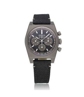 Zenith Chronomaster Revival 37 2021 box + papers | titanium black canvas
