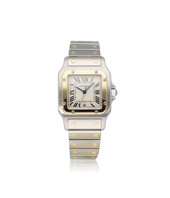 Cartier Santos de Cartier Galbée 34,8 - 1988 + papers | steel / gold silver quartz