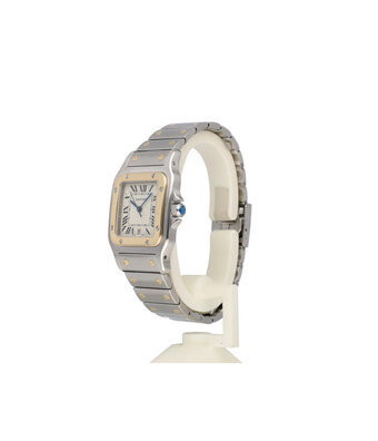 Cartier Santos de Cartier Galbée 34,8 - 1988 + papers | steel / gold silver quartz