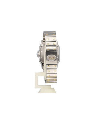 Cartier Santos de Cartier Galbée 34,8 - 1988 + papers | steel / gold silver quartz