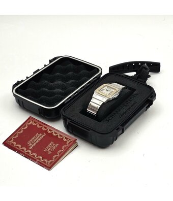 Cartier Santos de Cartier Galbée 34,8 - 1988 + papers | steel / gold silver quartz